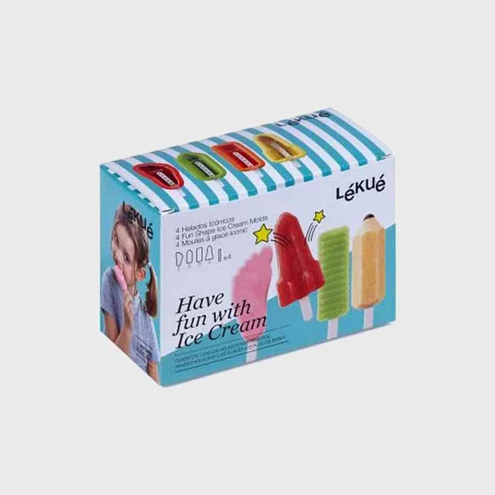 LEKUE | 趣味冰棒模4件 (55ml)