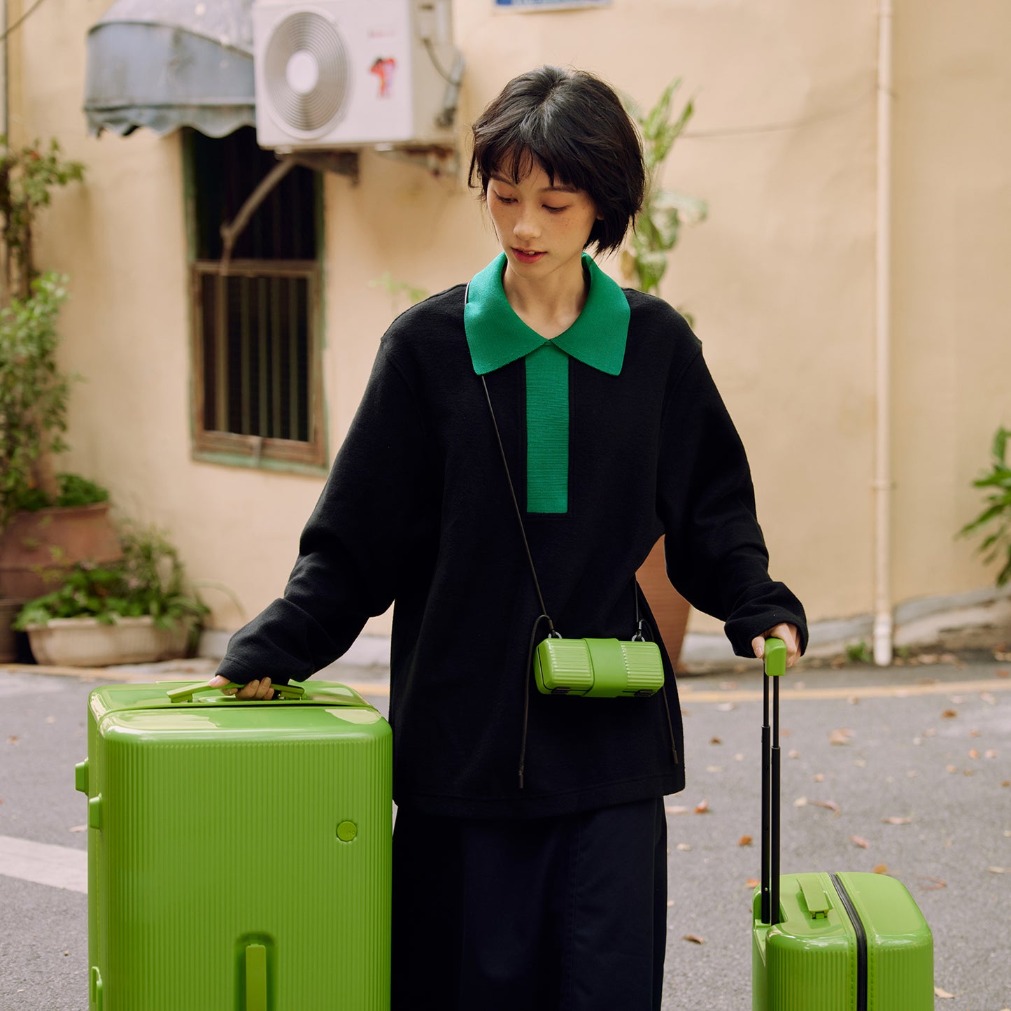 ITO |  PISTACHIO STRIPED 2 ECTOTHERM GREEN  20inch 開心果行李箱 冷血綠
