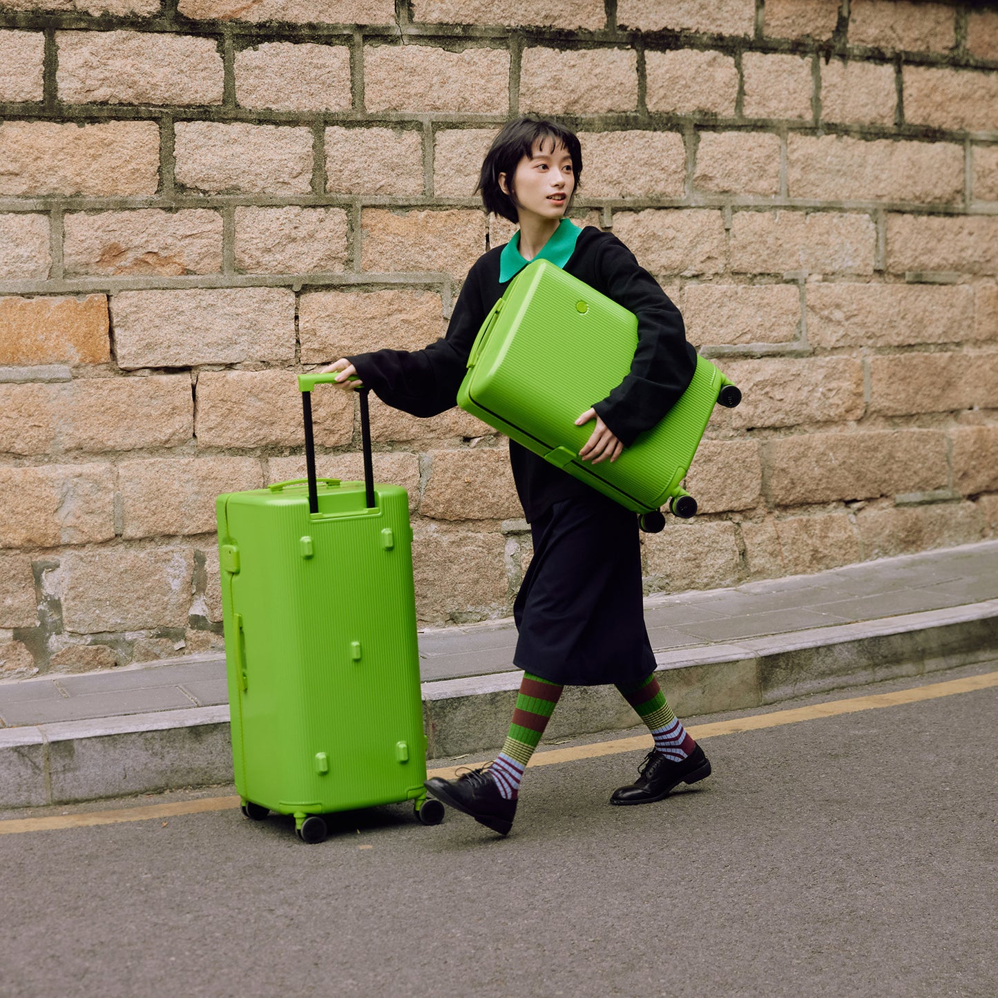 ITO |  PISTACHIO STRIPED 2 ECTOTHERM GREEN  20inch 開心果行李箱 冷血綠