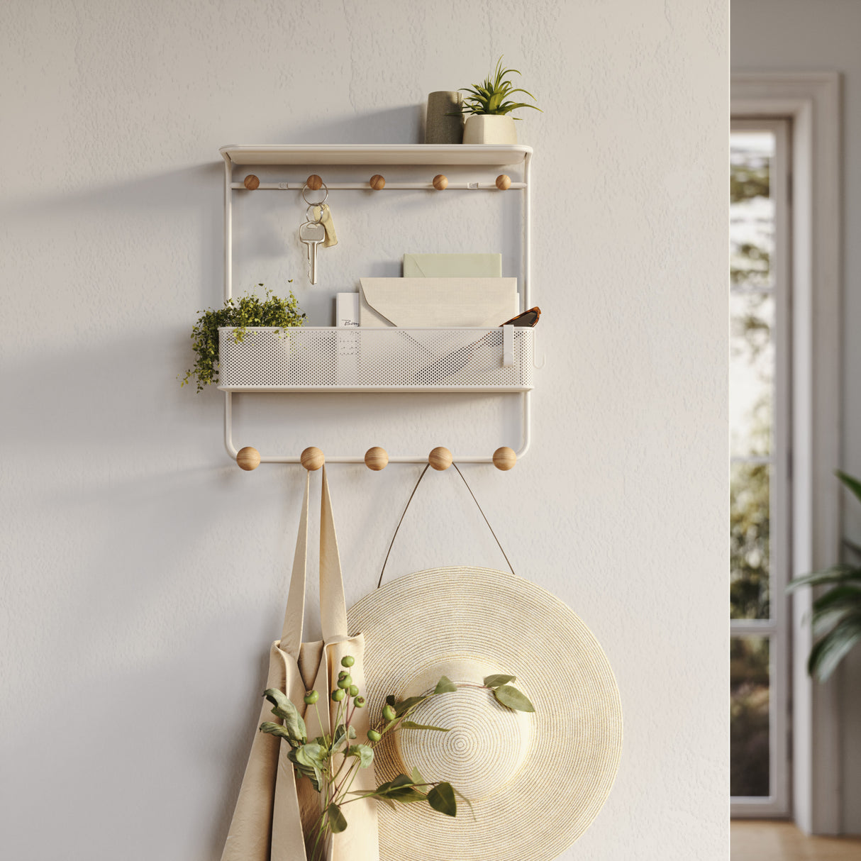 umbra | ESTIQUE SHELF WITH HOOKS 掛鉤