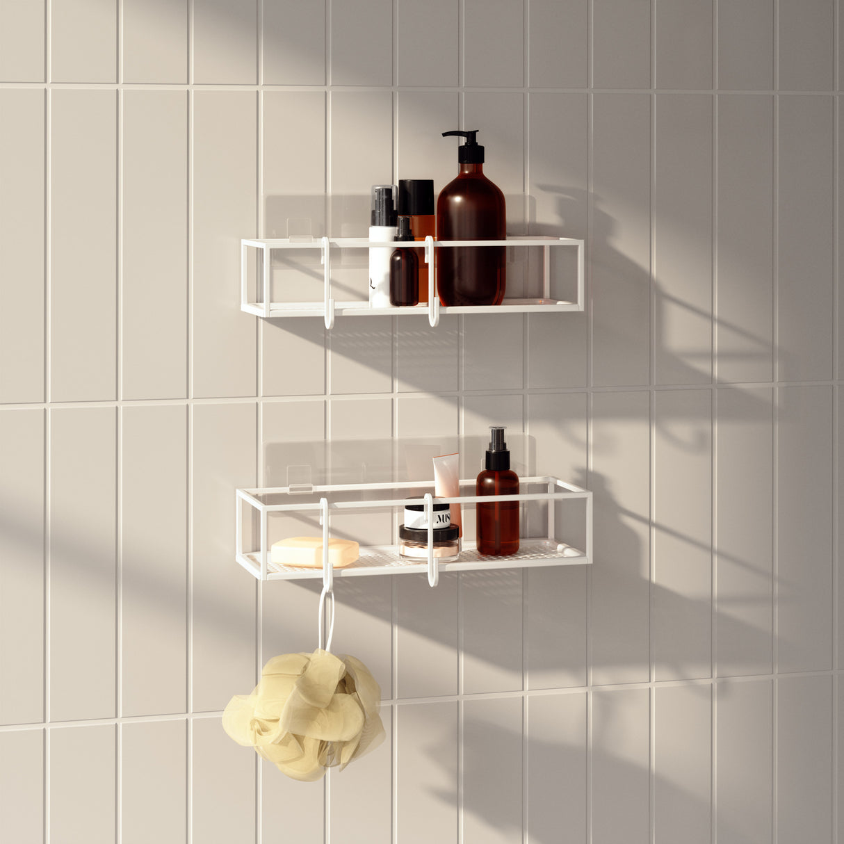 umbra | CUBIKO  ADHESIVE  BIN SET OF 2 淋浴收納架