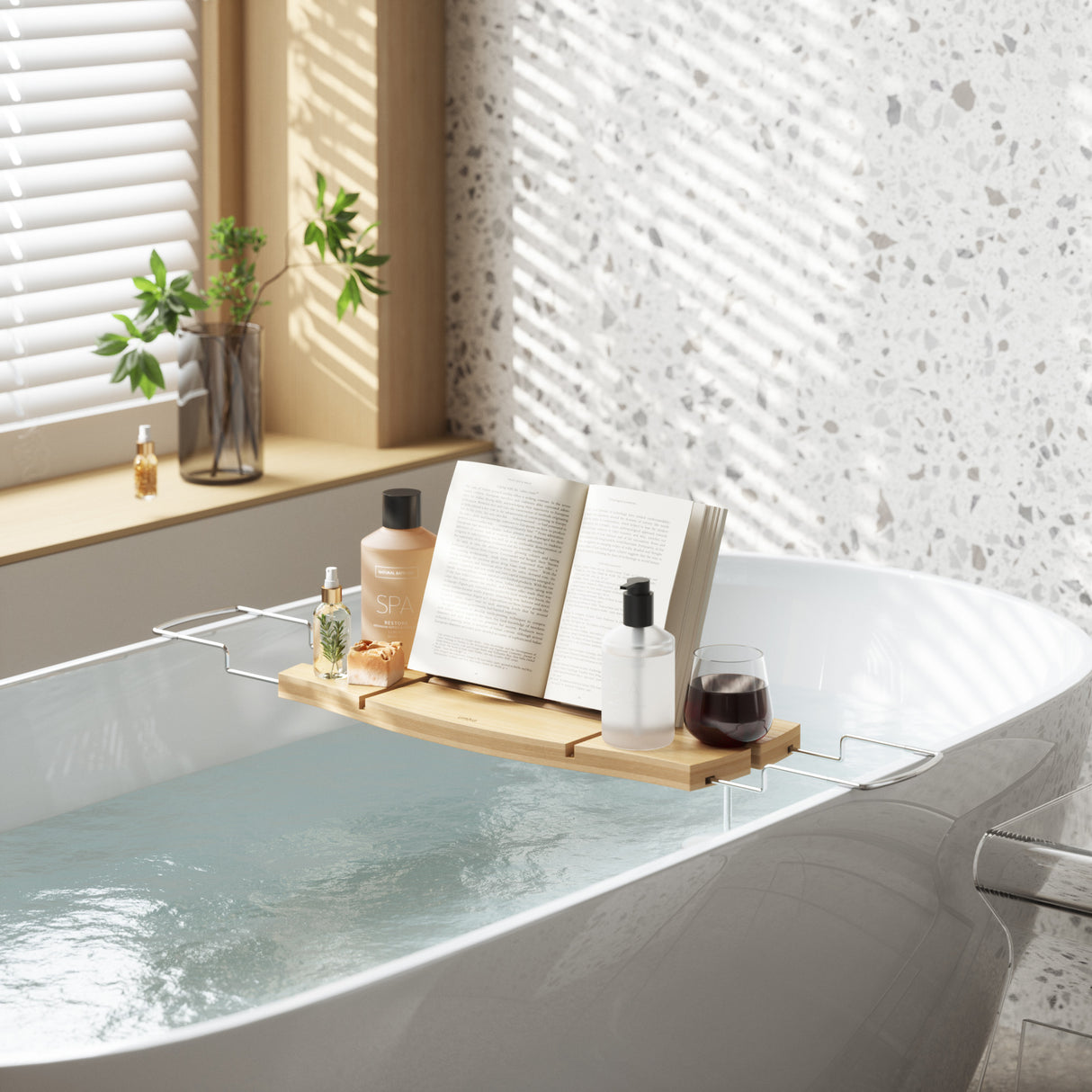 umbra | AQUALA BATHTUB CADDY & TRAY 浴缸托盤