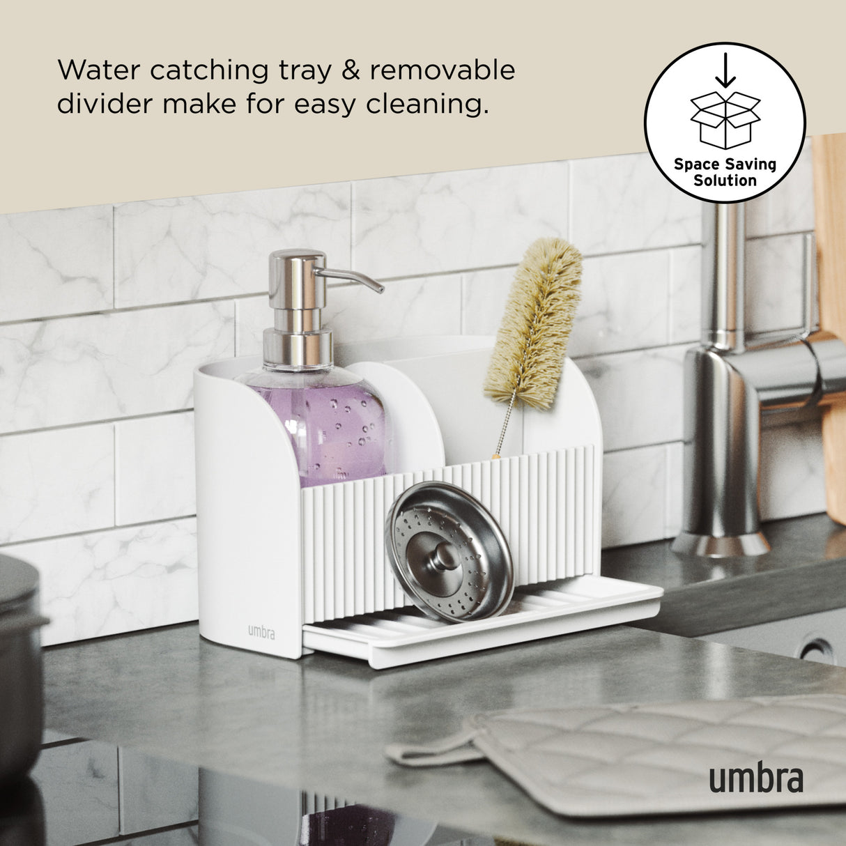 umbra | SLING SINK CADDY W/PUMP 托盤