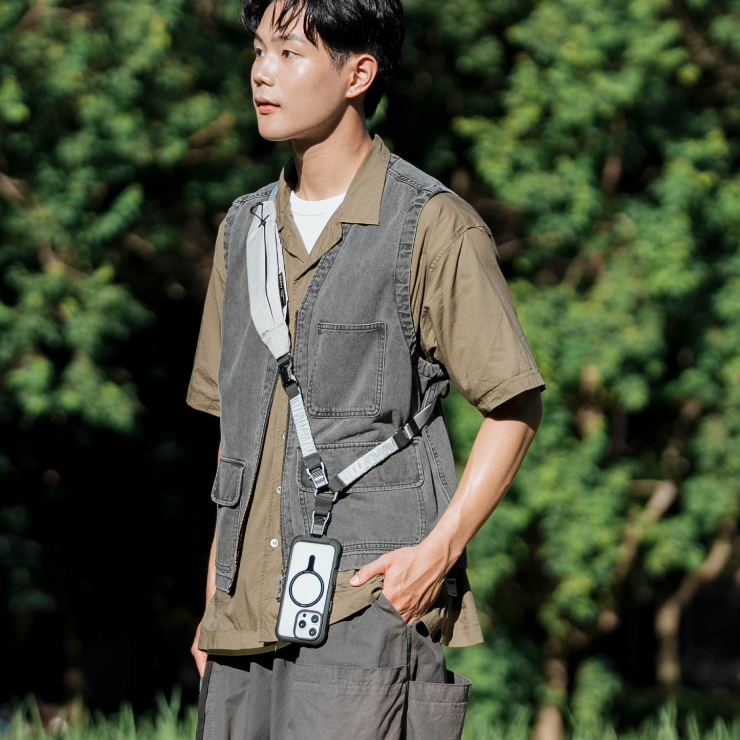 bitplay |  斜背小包掛繩 霧灰綠