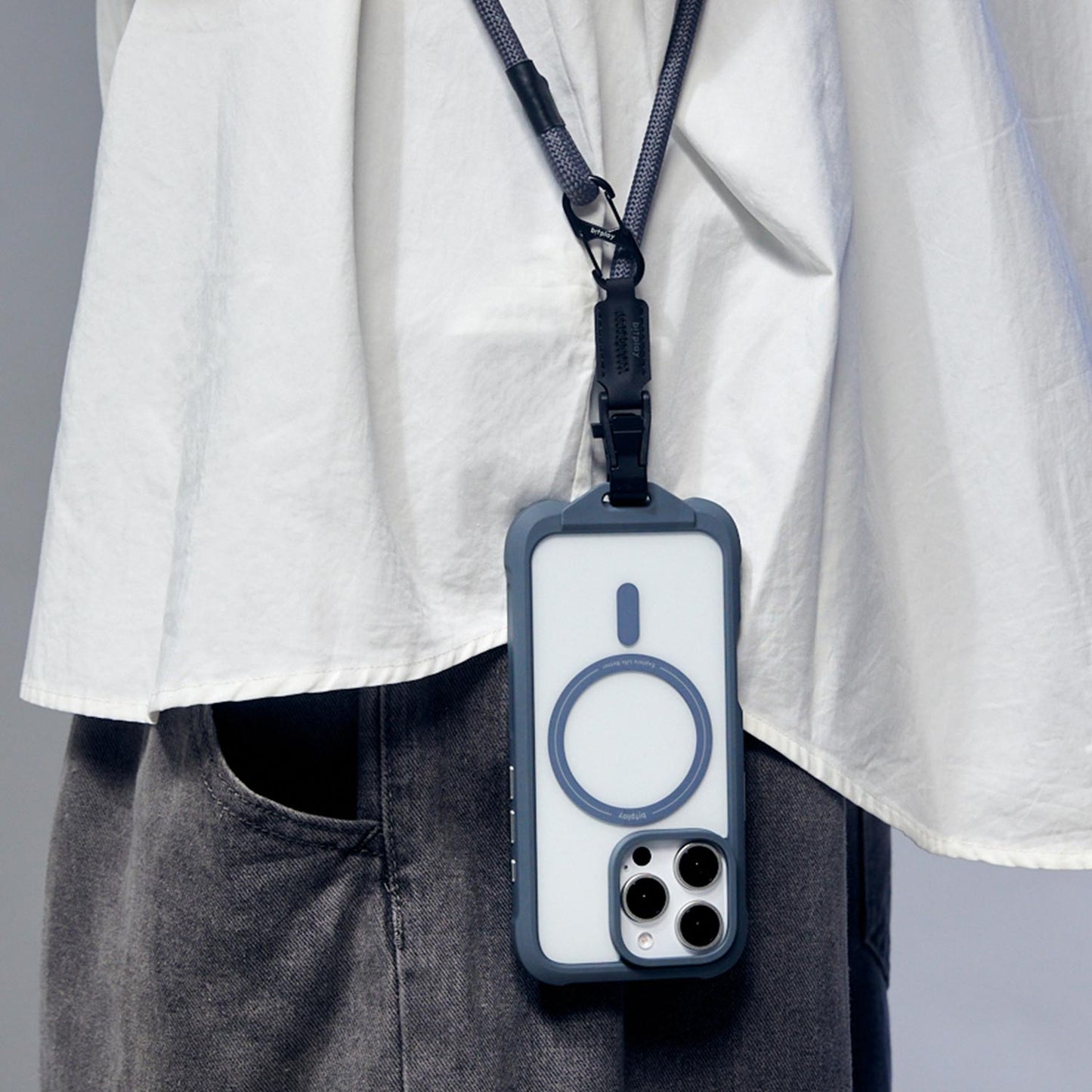 bitplay |  8mm 兩用掛繩背帶V2 深海藍