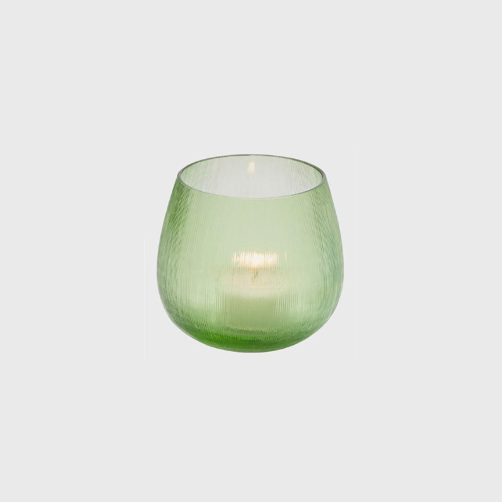 Philippi | 絲紋玻璃燭台 草綠