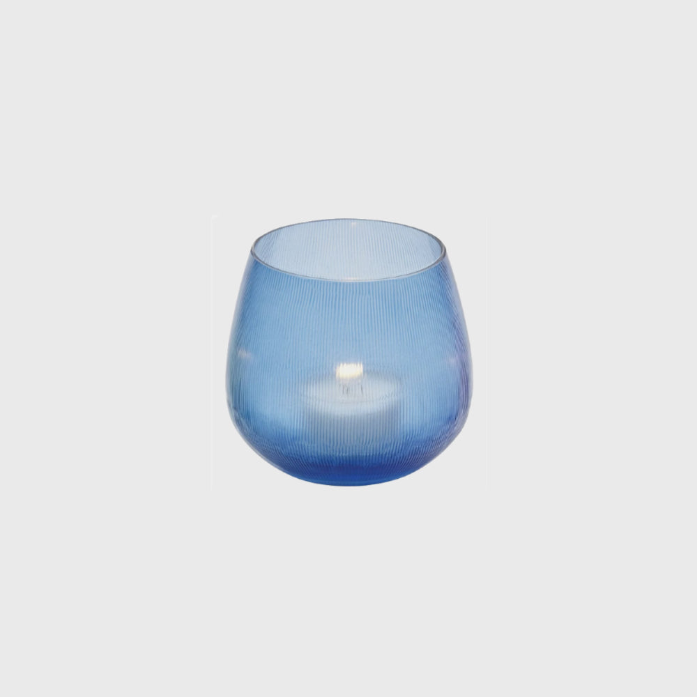 Philippi | 絲紋玻璃燭台 湛藍